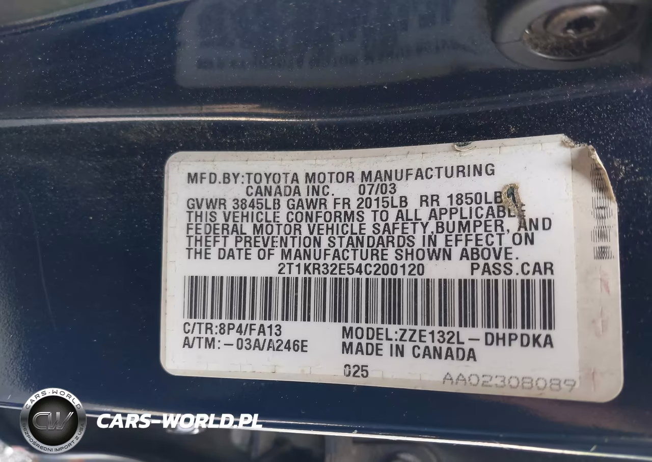 2004 Toyota Matrix Standard VIN:2T1KR32E54C200120 - 9