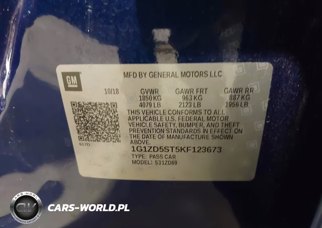 2019 Chevrolet Malibu Lt VIN:1G1ZD5ST5KF123673 - 9