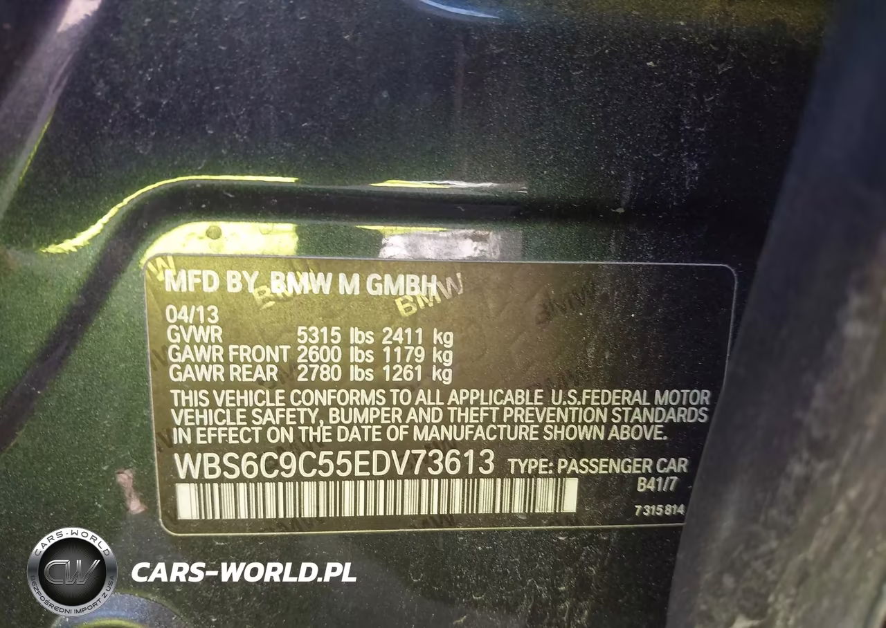 2014 BMW M6 Gran Coupe VIN:WBS6C9C55EDV73613 - 9