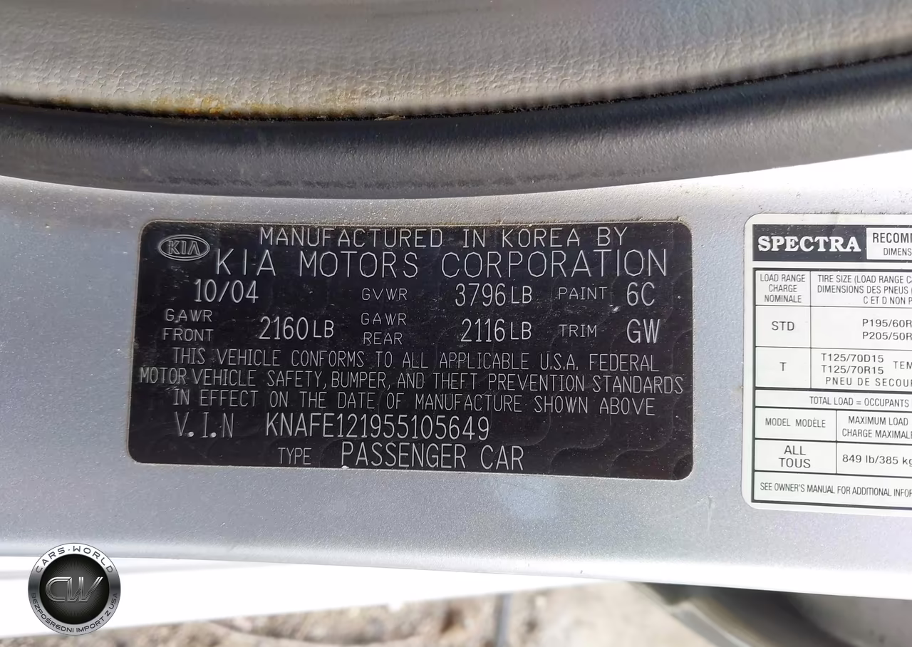 2005 Kia Spectra Ex-Lx-Sx VIN:KNAFE121955105649 - 9