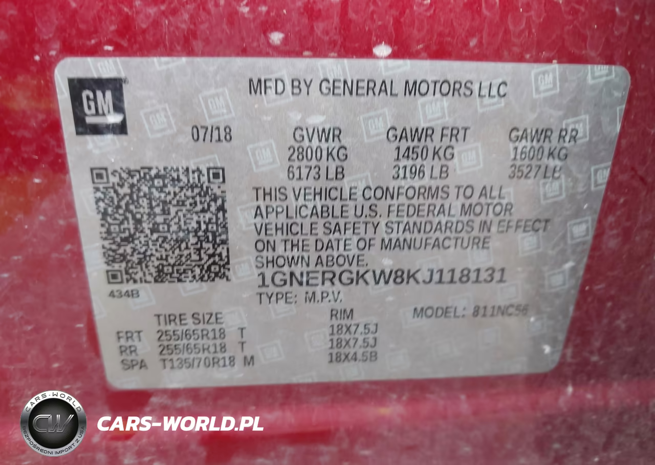 2019 Chevrolet Traverse 1Lt VIN:1GNERGKW8KJ118131 - 9