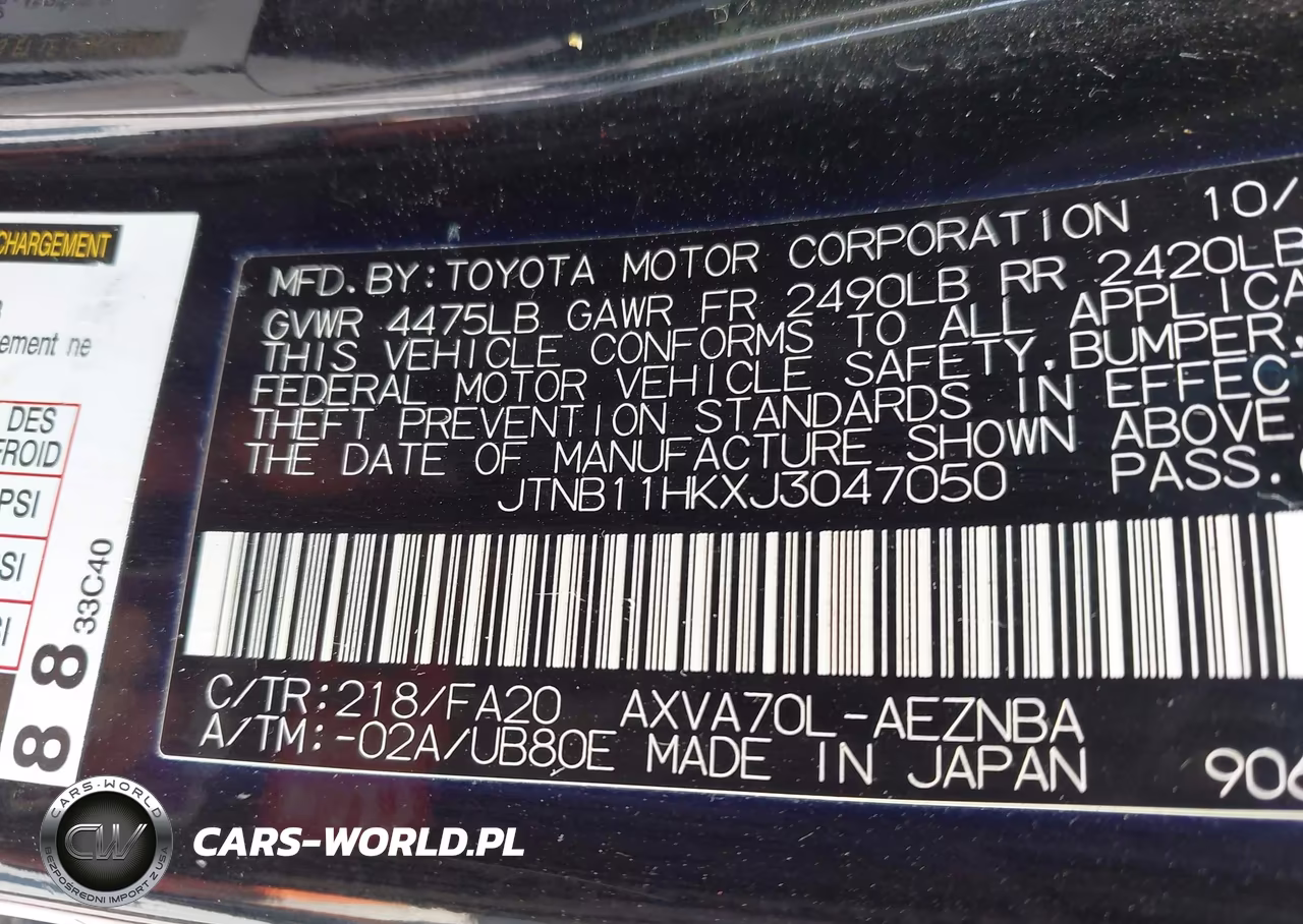 2018 Toyota Camry Le VIN:JTNB11HKXJ3047050 - 9