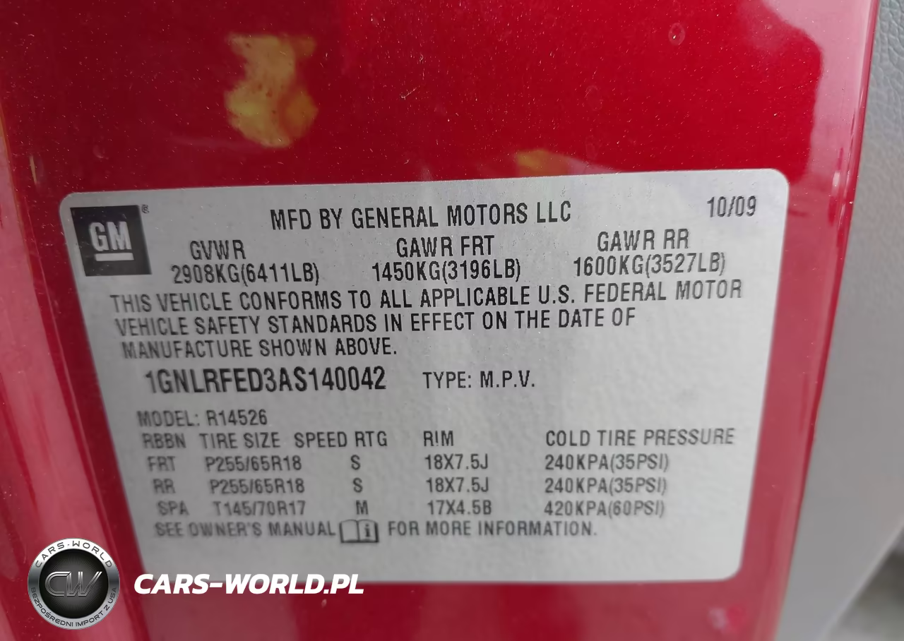 2010 Chevrolet Traverse Lt VIN:1GNLRFED3AS140042 - 9