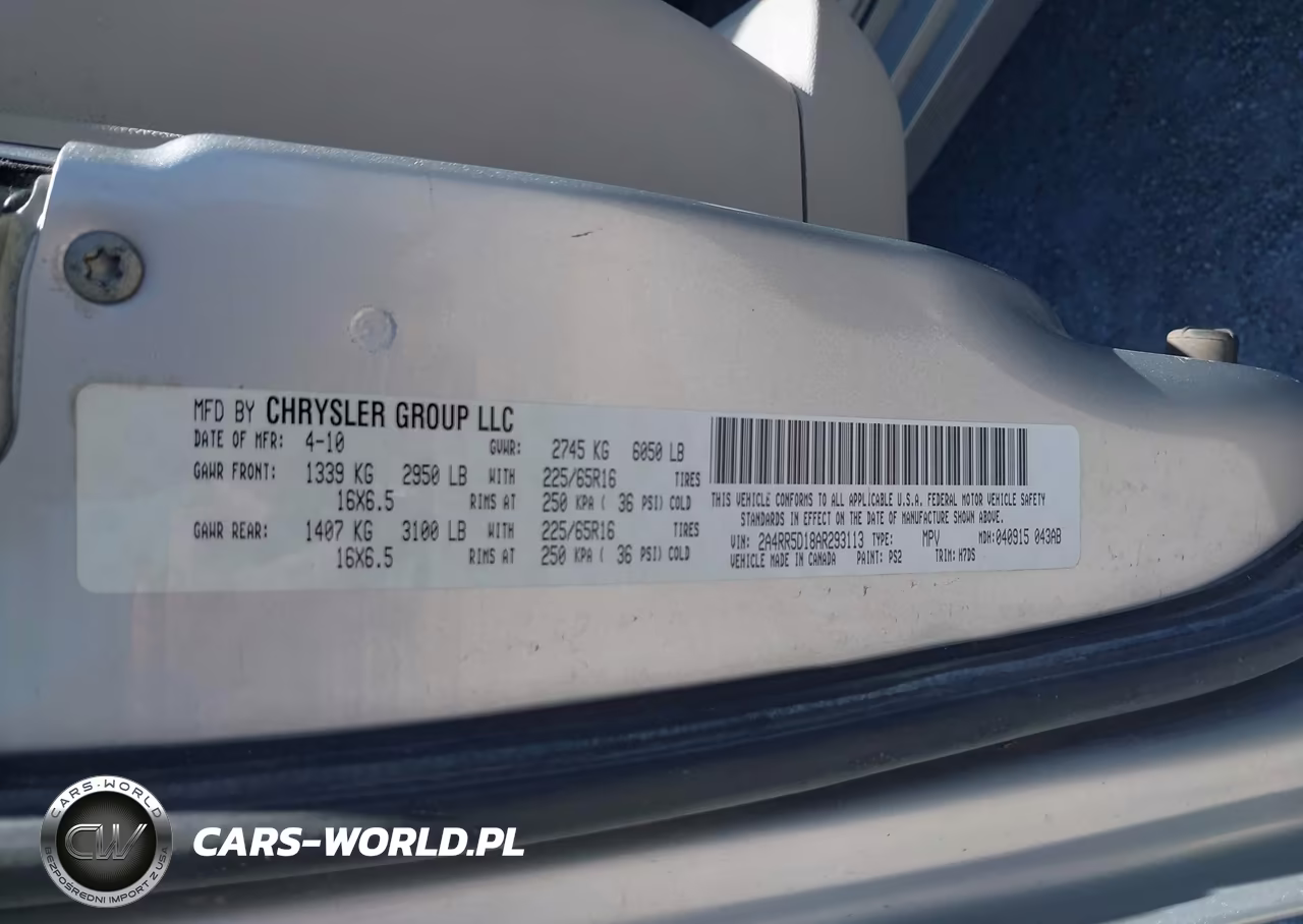 2010 Chrysler Town & Country Touring VIN:2A4RR5D18AR293113 - 9