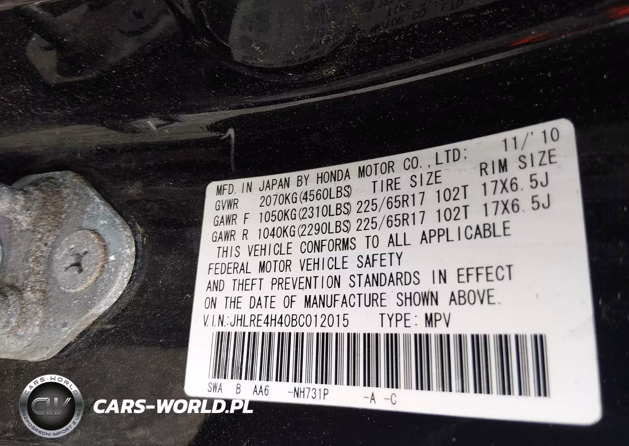 2011 Honda Cr-V Se VIN:JHLRE4H40BC012015 - 9