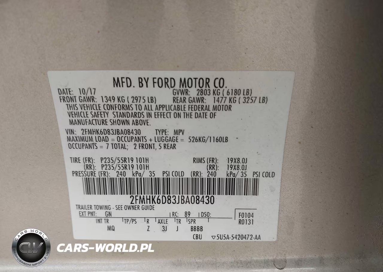 2018 Ford Flex Limited VIN:2FMHK6D83JBA08430 - 9