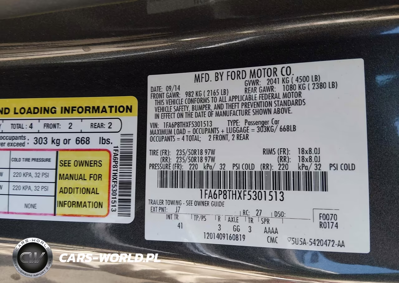 2015 Ford Mustang Ecoboost VIN:1FA6P8THXF5301513 - 9