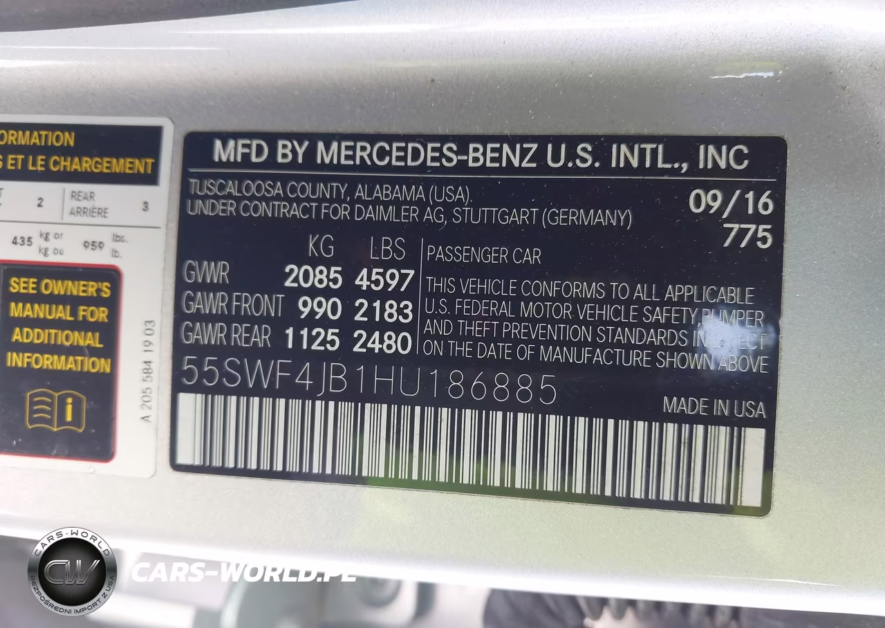 2017 Mercedes-Benz C 300 VIN:55SWF4JB1HU186885 - 9