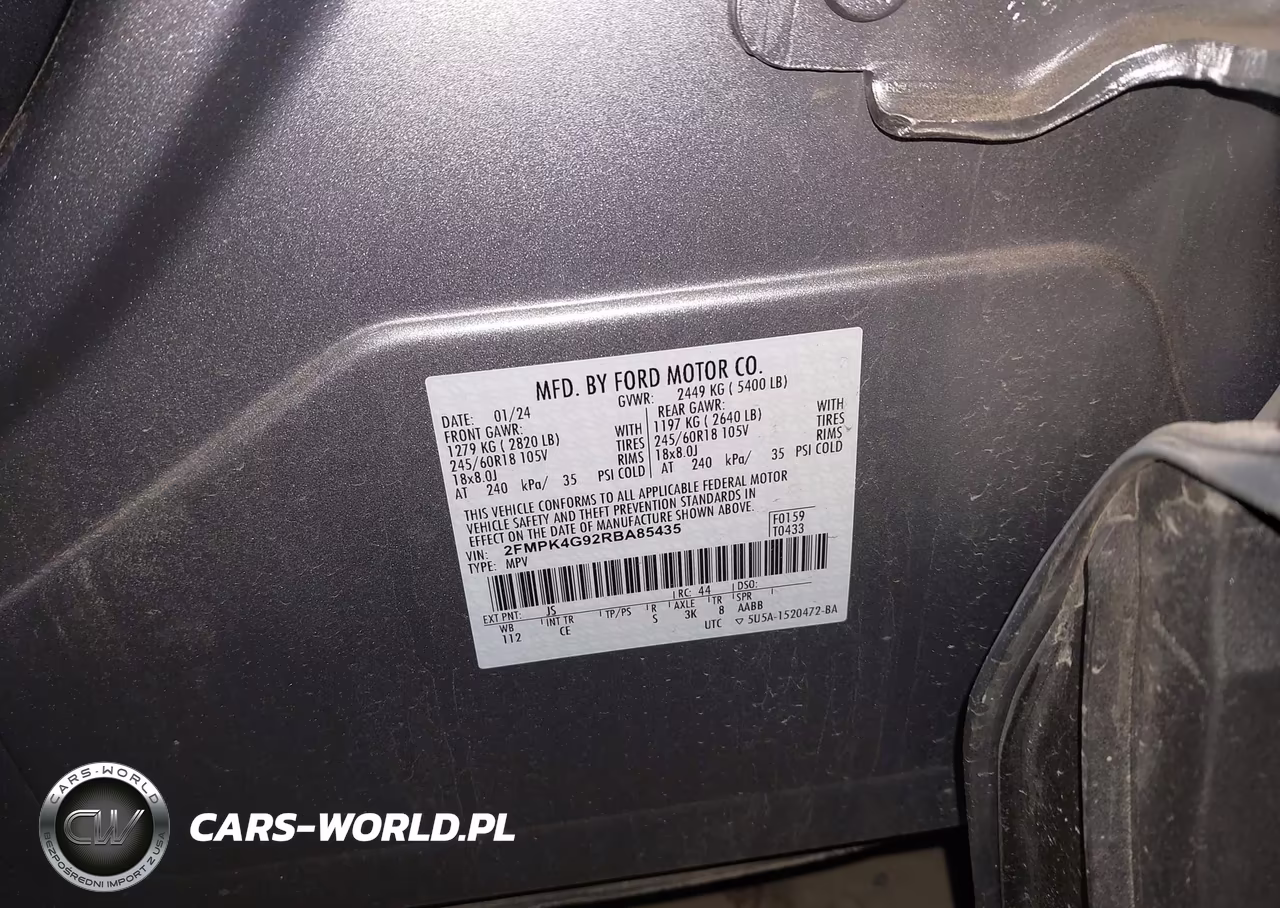 2024 Ford Edge Se VIN:2FMPK4G92RBA85435 - 9