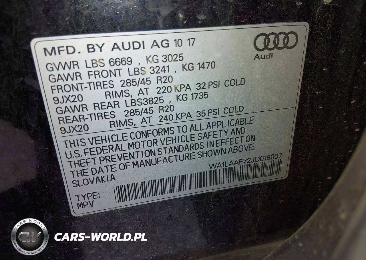 2018 Audi Q7 3.0T Premium VIN:WA1LAAF72JD018007 - 9