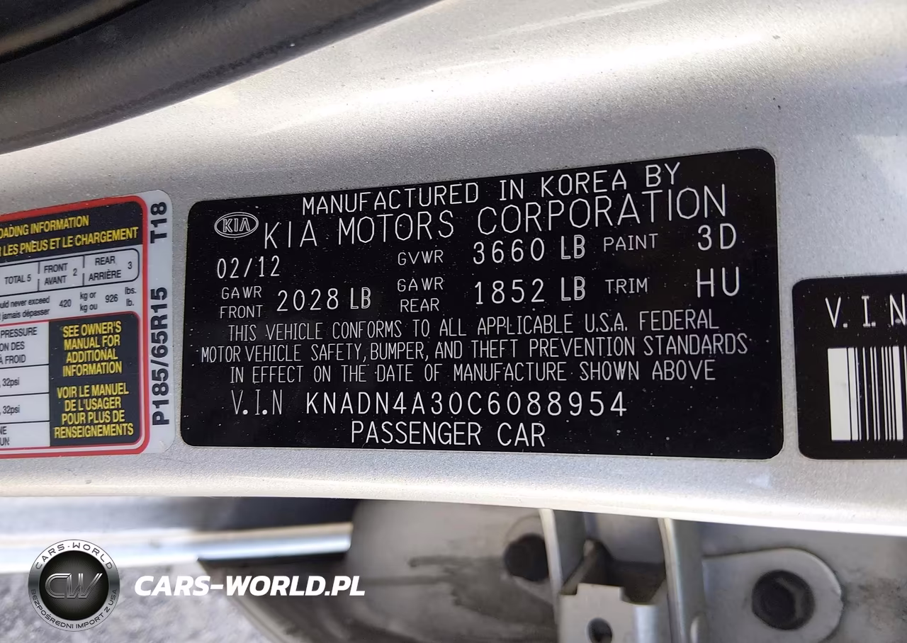 2012 Kia Rio Ex VIN:KNADN4A30C6088954 - 9