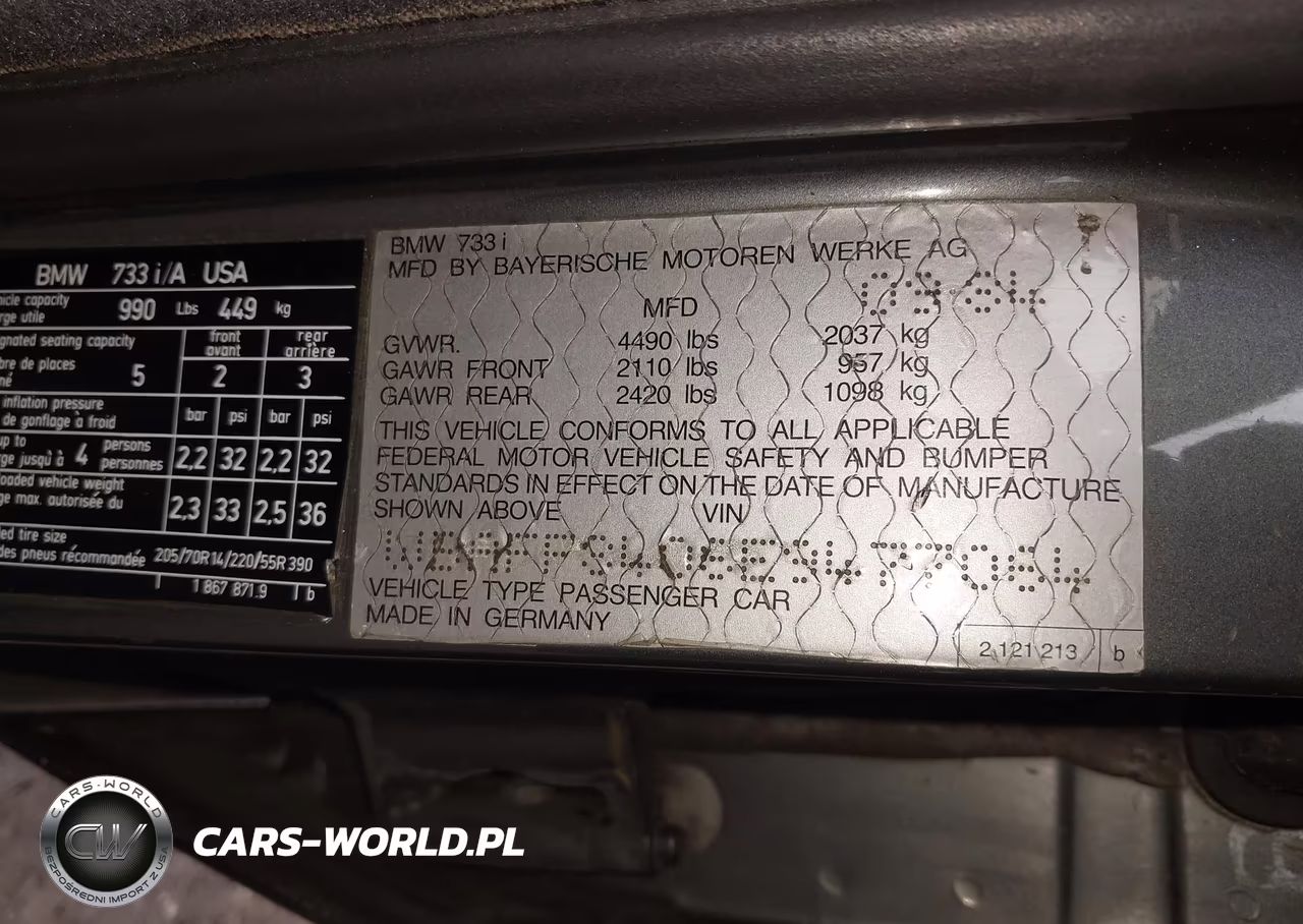 1984 BMW 733 I Automatic VIN:WBAFF8406E9477064 - 9