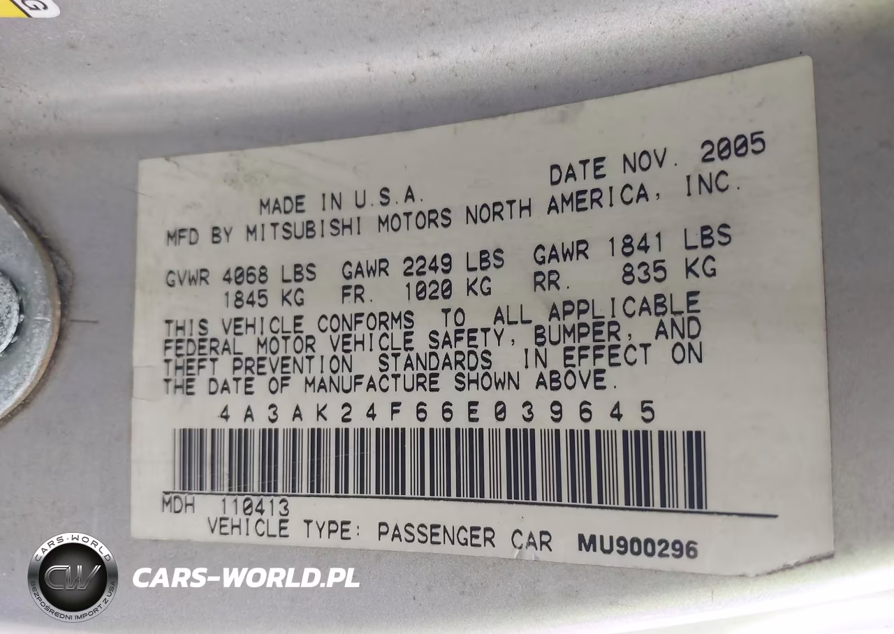 2006 Mitsubishi Eclipse Gs VIN:4A3AK24F66E039645 - 9