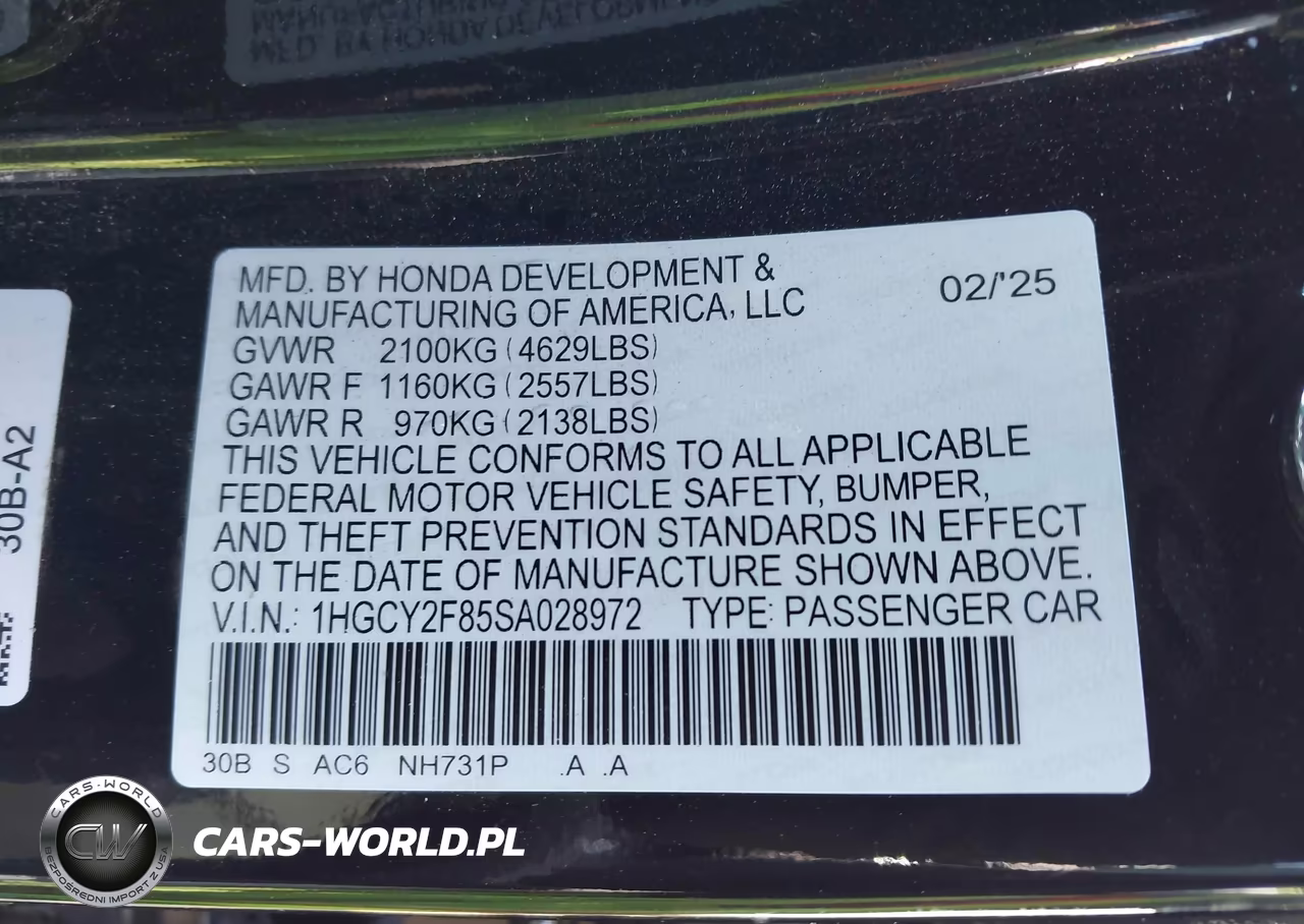 2025 Honda Accord Hybrid Touring VIN:1HGCY2F85SA028972 - 9