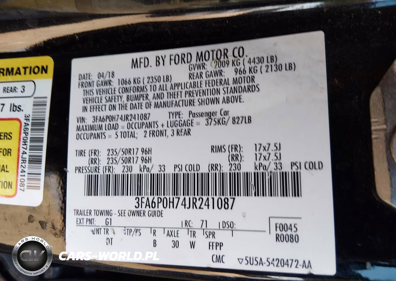 2018 Ford Fusion Se VIN:3FA6P0H74JR241087 - 9