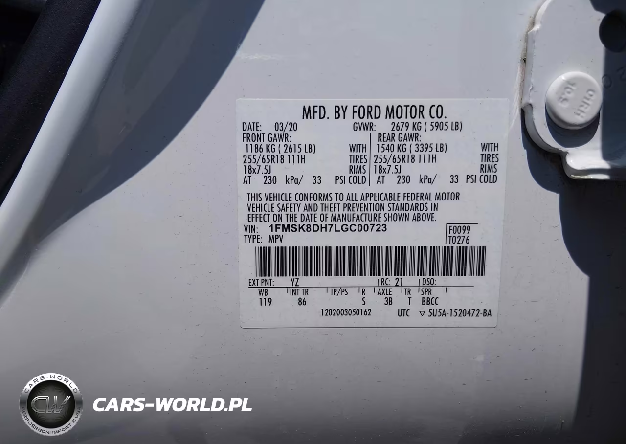 2020 Ford Explorer Xlt VIN:1FMSK8DH7LGC00723 - 9