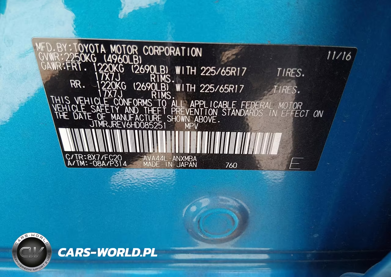 2017 Toyota Rav4 Hybrid Xle VIN:JTMRJREV6HD085251 - 9