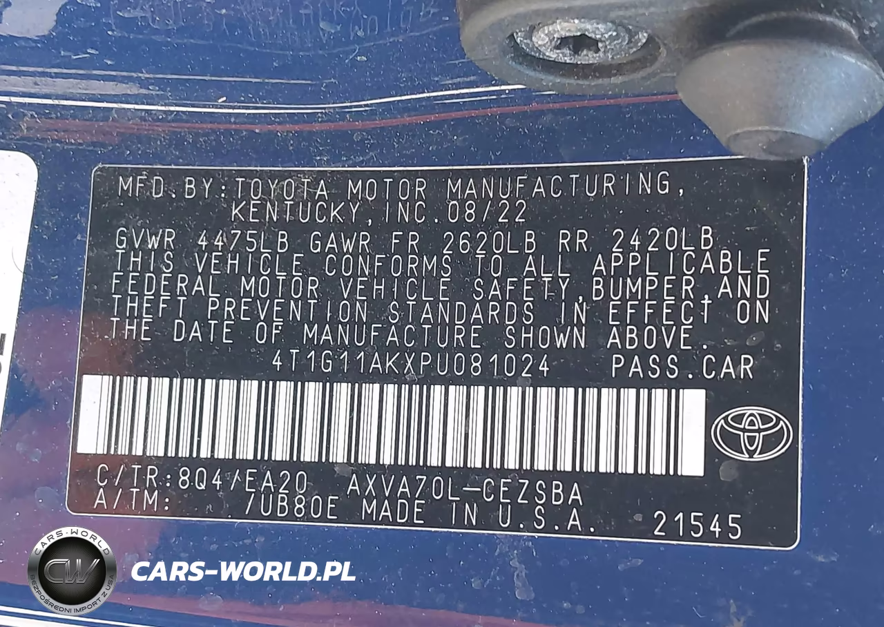 2023 Toyota Camry Se VIN:4T1G11AKXPU081024 - 9