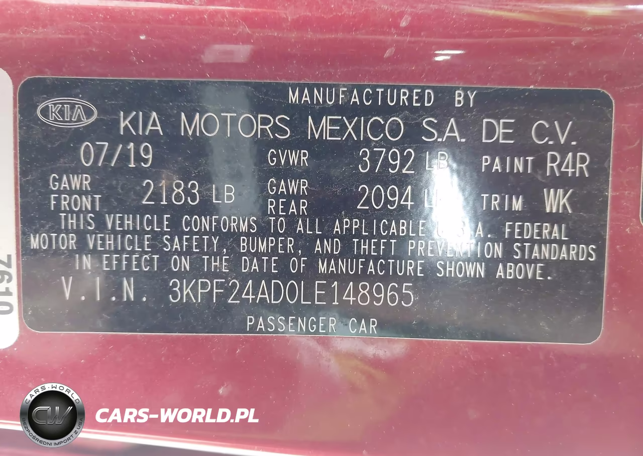 2020 Kia Forte Lxs VIN:3KPF24AD0LE148965 - 9