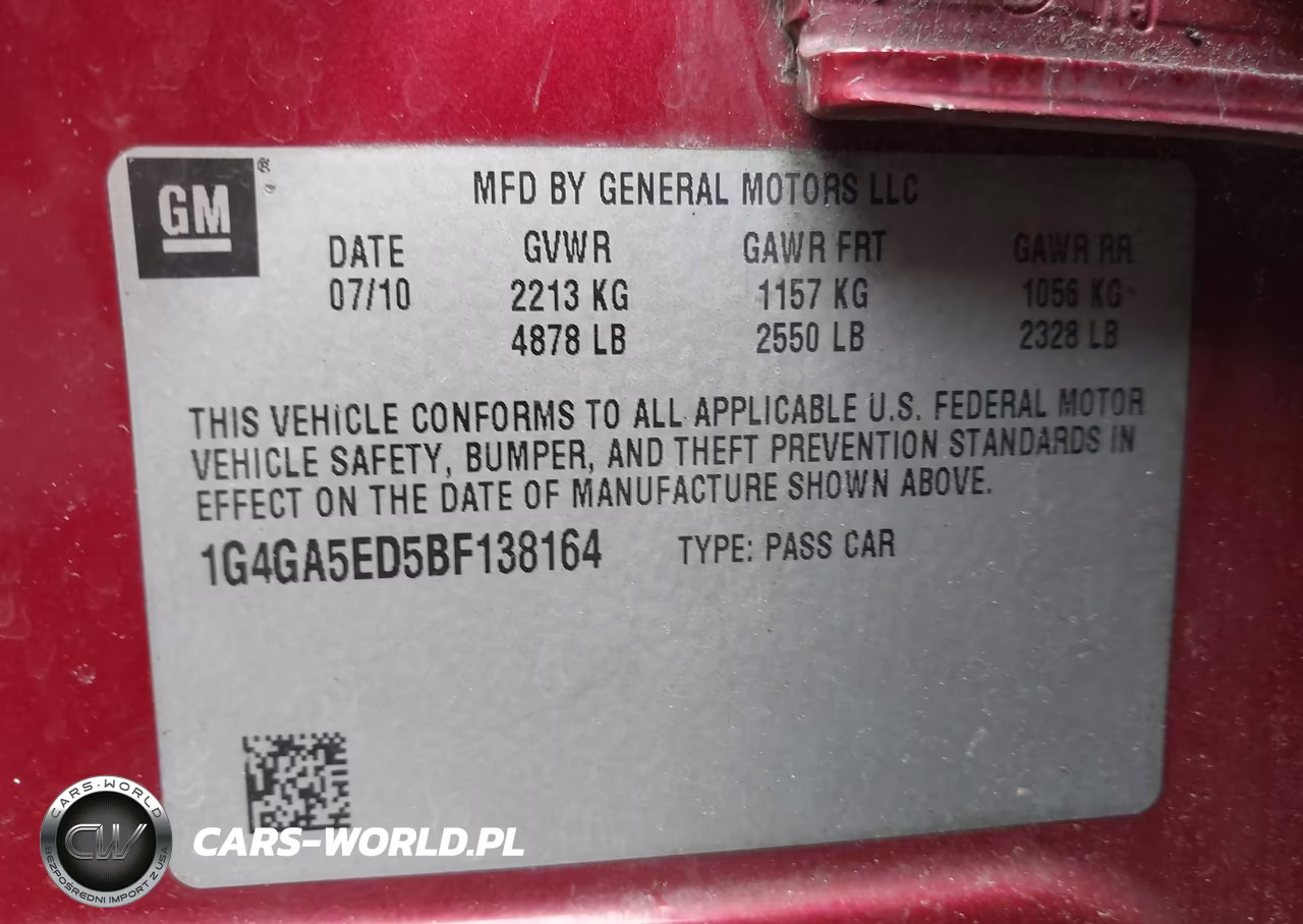 2011 Buick Lacrosse Cx VIN:1G4GA5ED5BF138164 - 9