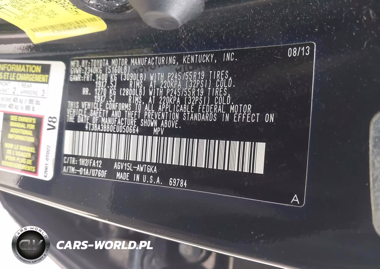 2014 Toyota Venza Le VIN:4T3BA3BB0EU050664 - 9