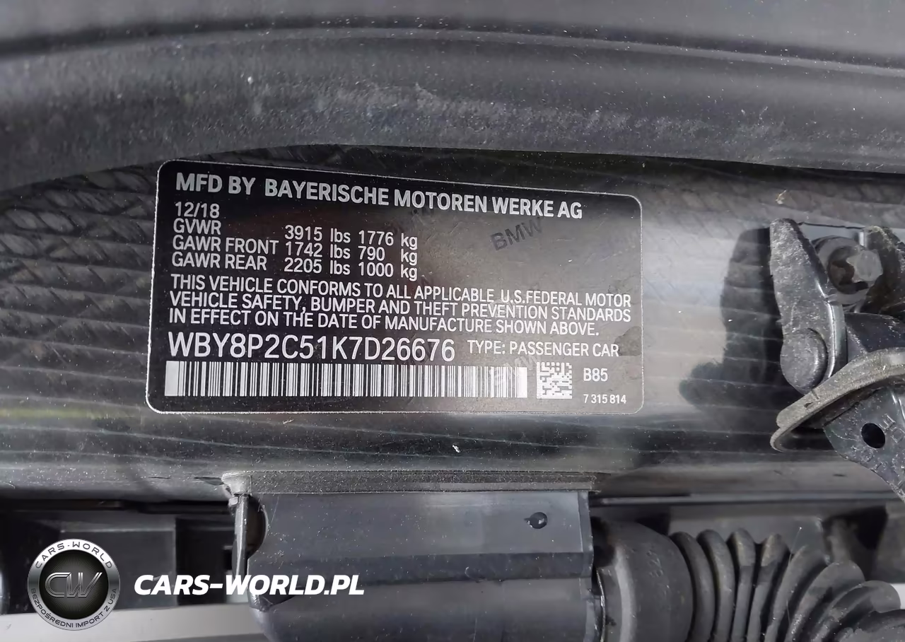 2019 BMW I3 120Ah VIN:WBY8P2C51K7D26676 - 9