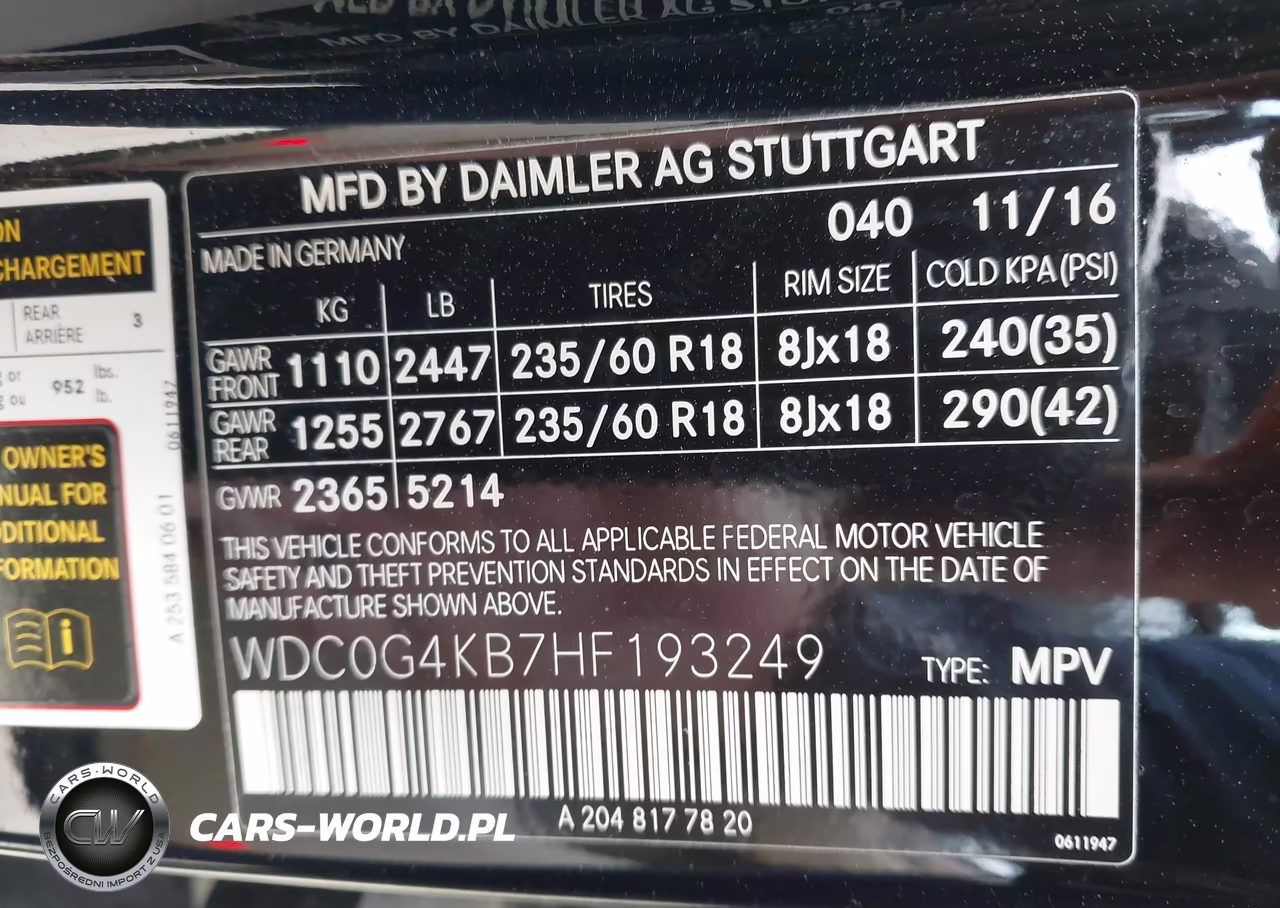 2017 Mercedes-Benz Glc 300 4Matic VIN:WDC0G4KB7HF193249 - 9