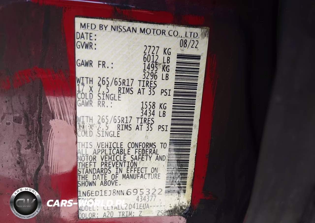 2022 Nissan Frontier Sv 4X2 VIN:1N6ED1EJ8NN695322 - 9