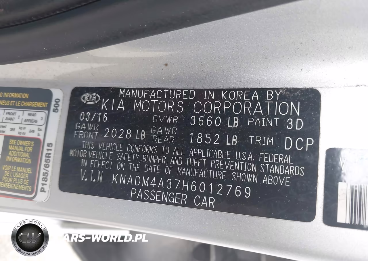 2017 Kia Rio Lx VIN:KNADM4A37H6012769 - 9