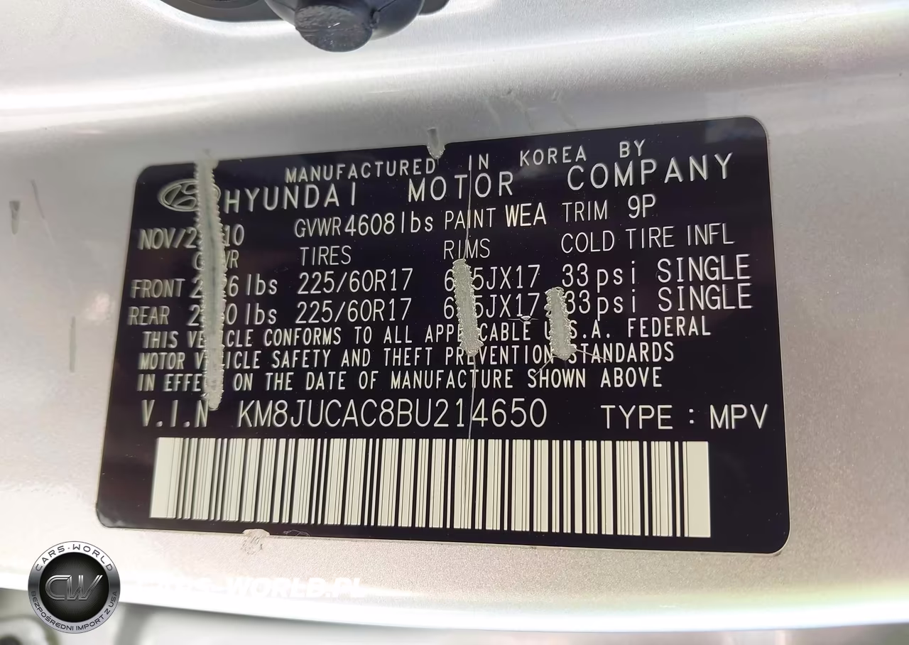 2011 Hyundai Tucson Gls VIN:KM8JUCAC8BU214650 - 9