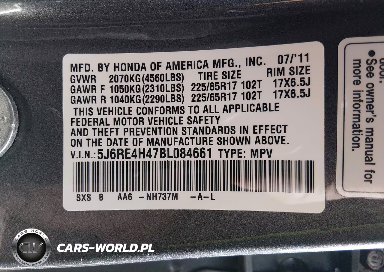 2011 Honda Cr-V Se VIN:5J6RE4H47BL084661 - 9