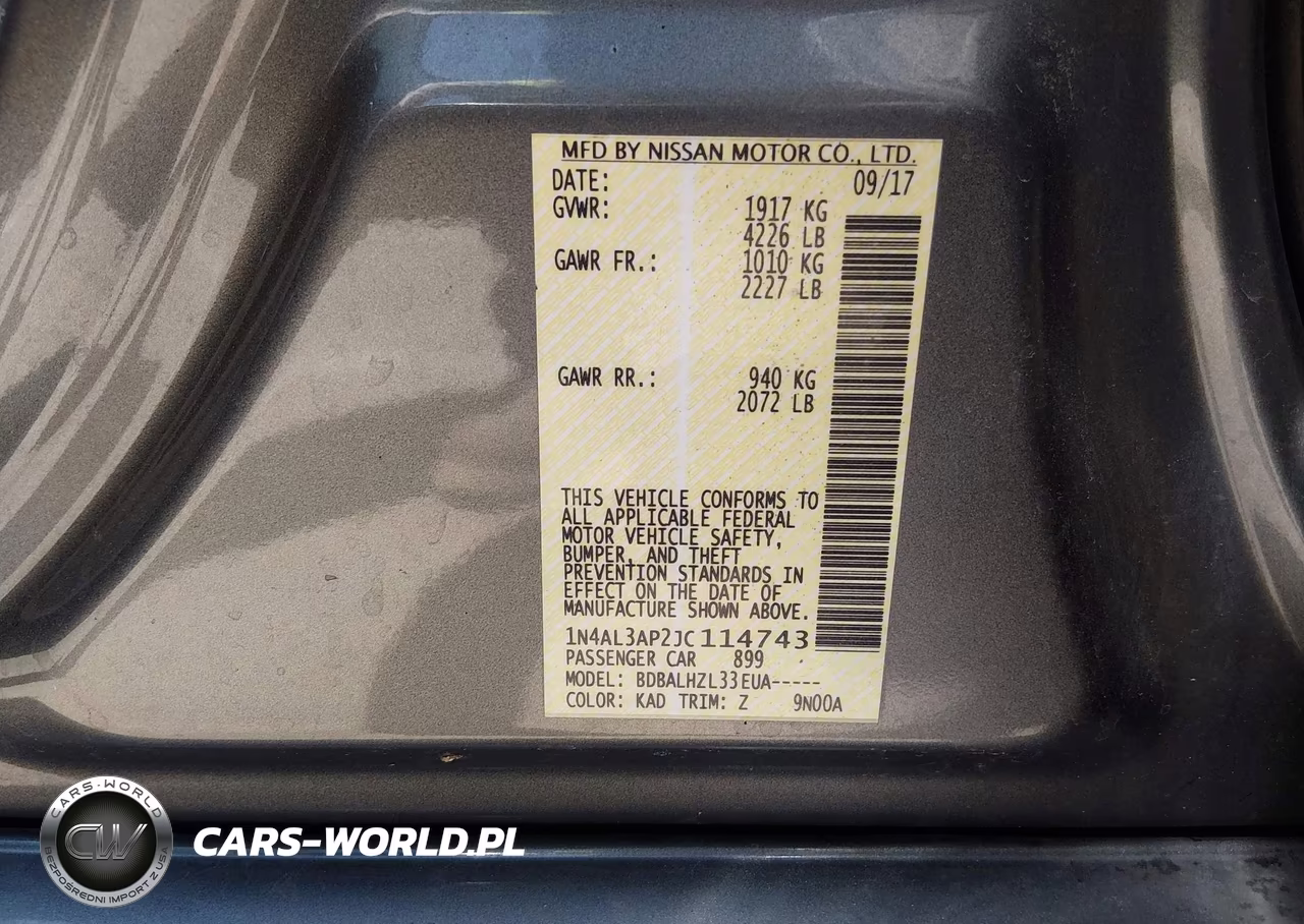 2018 Nissan Altima 2.5 Sr VIN:1N4AL3AP2JC114743 - 9