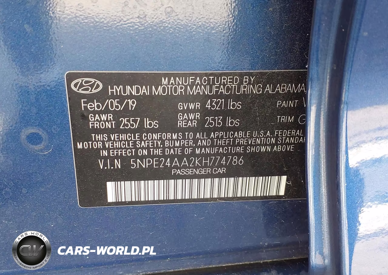 2019 Hyundai Sonata Eco VIN:5NPE24AA2KH774786 - 9