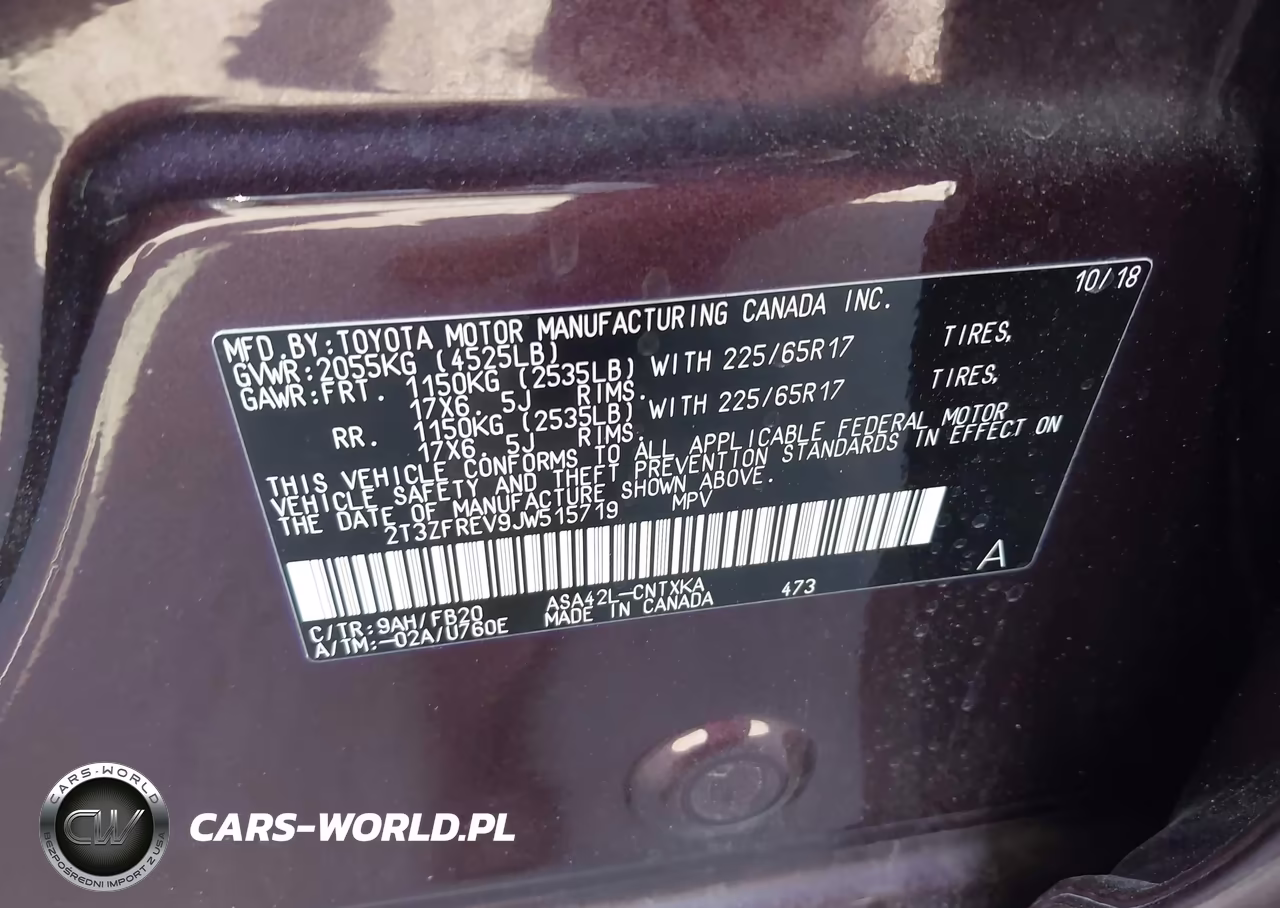 2018 Toyota Rav4 Le VIN:2T3ZFREV9JW515719 - 9