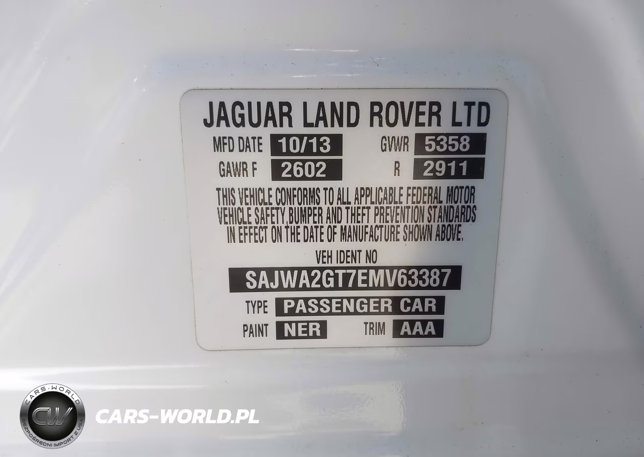2014 Jaguar Xj Xjl Supercharged VIN:SAJWA2GT7EMV63387 - 9