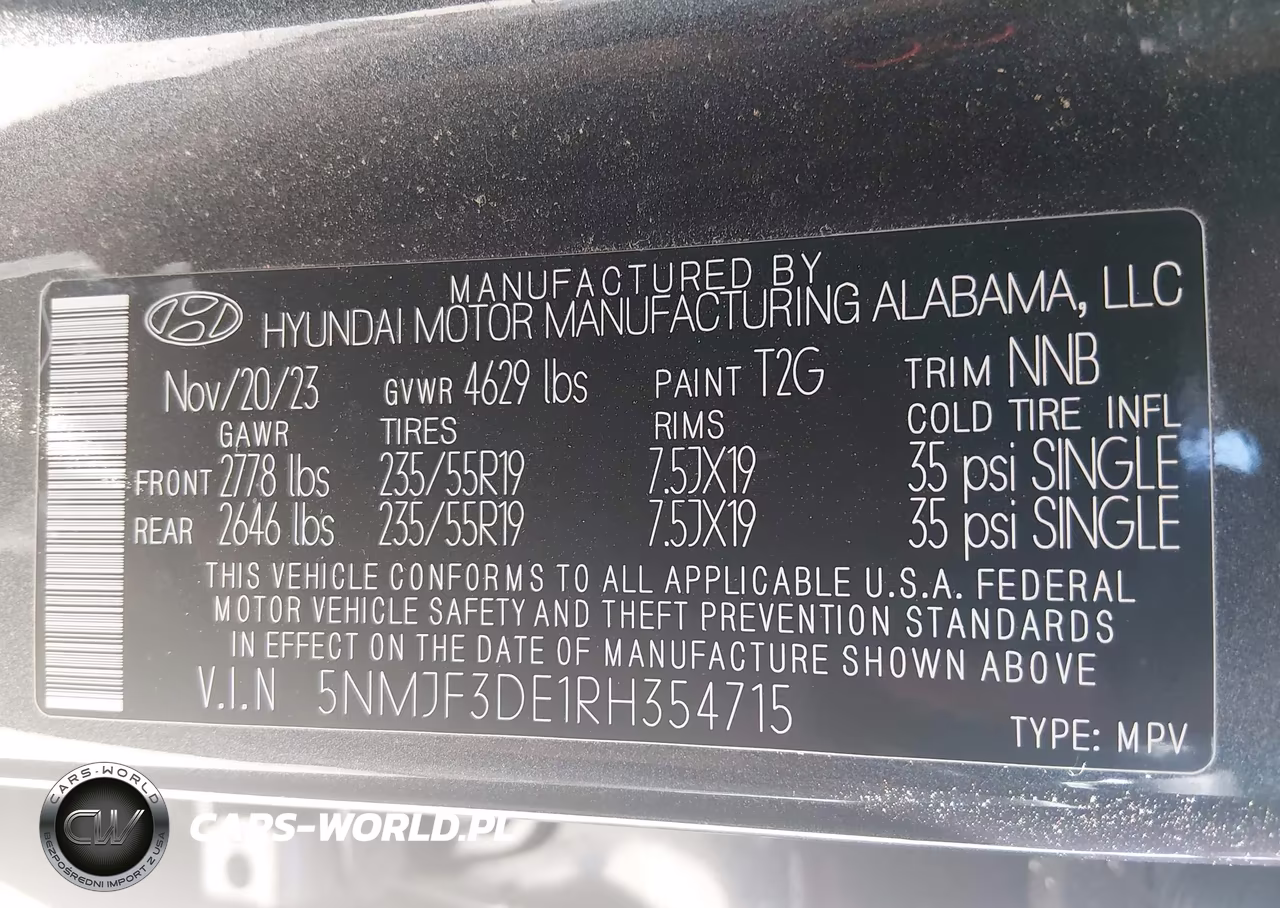 2024 Hyundai Tucson Sel VIN:5NMJF3DE1RH354715 - 9