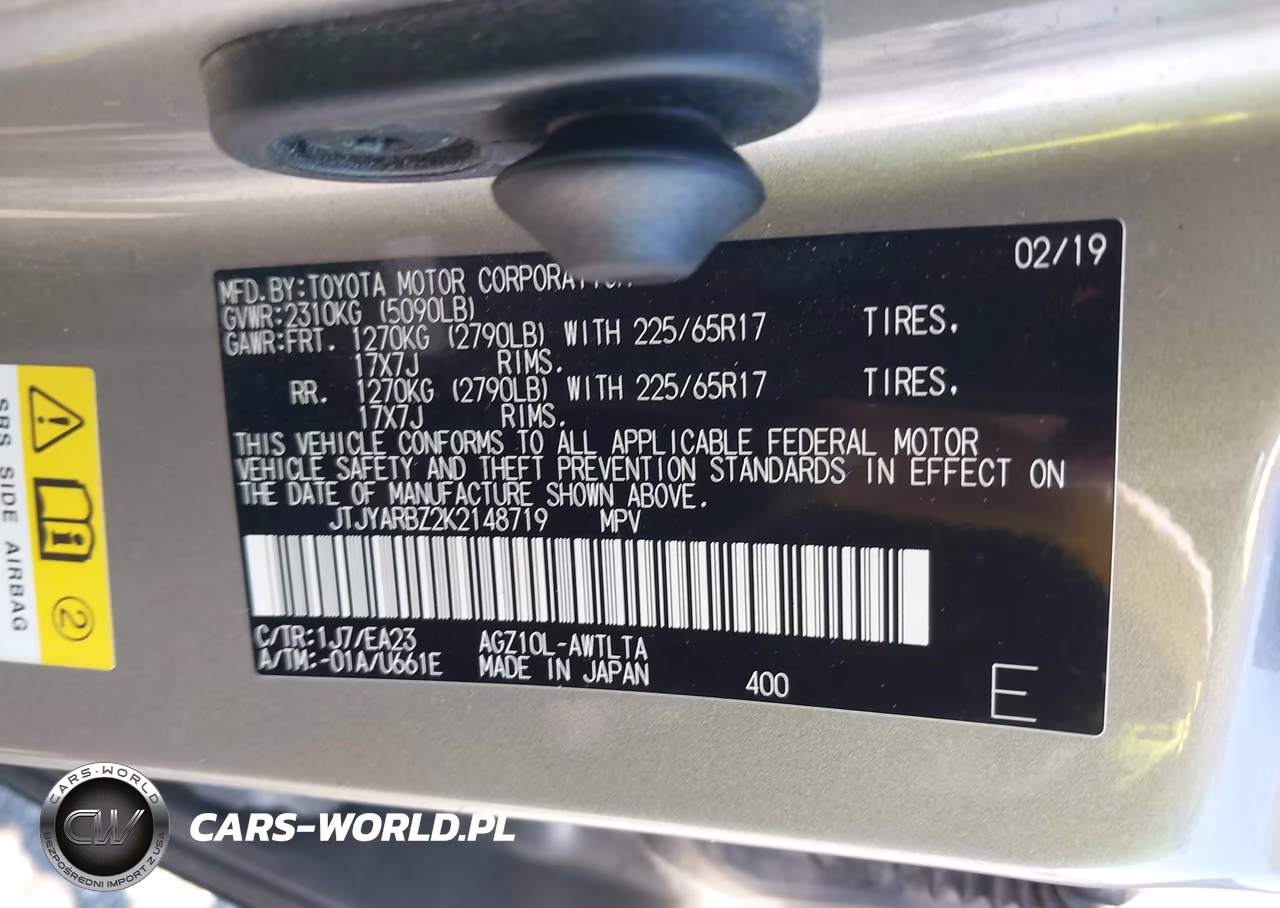 2019 Lexus Nx 300 VIN:JTJYARBZ2K2148719 - 9