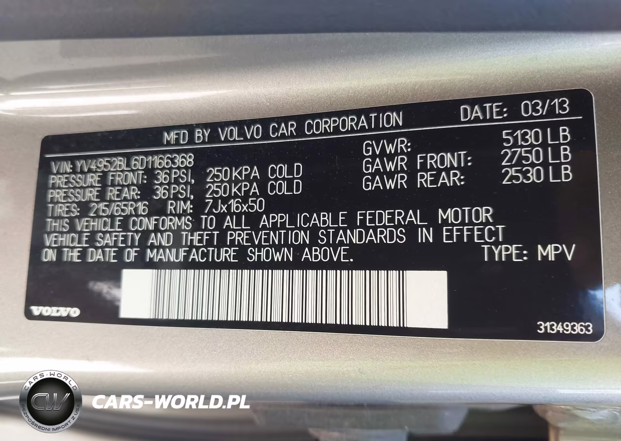 2013 Volvo Xc70 3.2 Premier Plus VIN:YV4952BL6D1166368 - 9