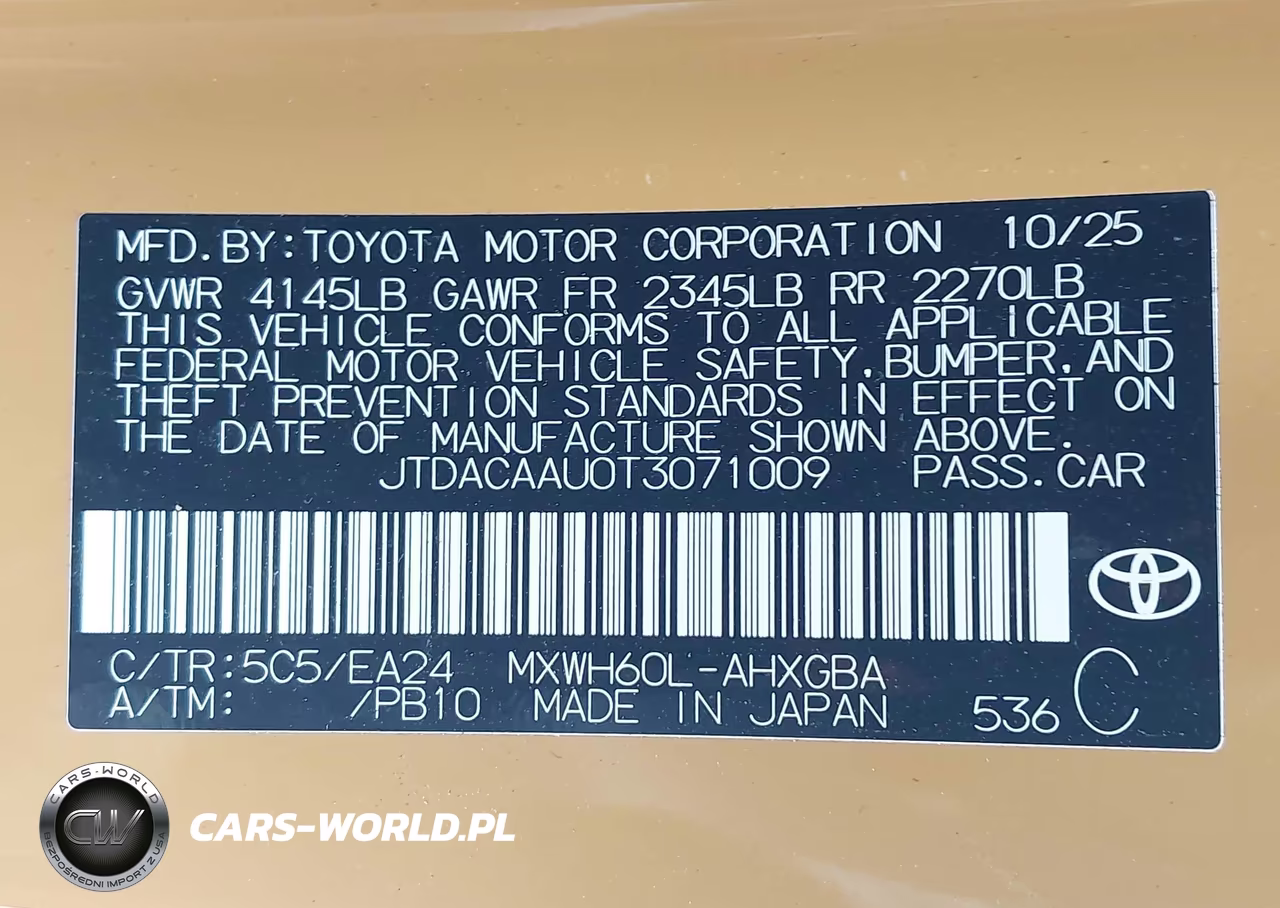 2026 Toyota Prius Nightshade VIN:JTDACAAU0T3071009 - 9