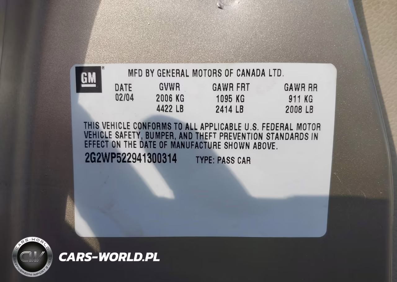 2004 Pontiac Grand Prix Gt1 VIN:2G2WP522941300314 - 9