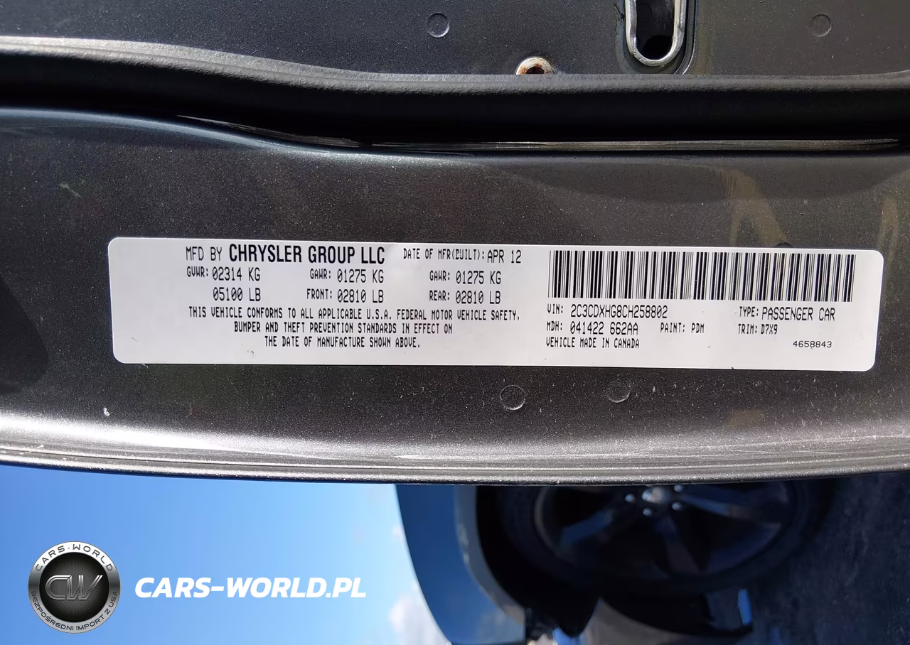 2012 Dodge Charger Sxt VIN:2C3CDXHG8CH258802 - 9