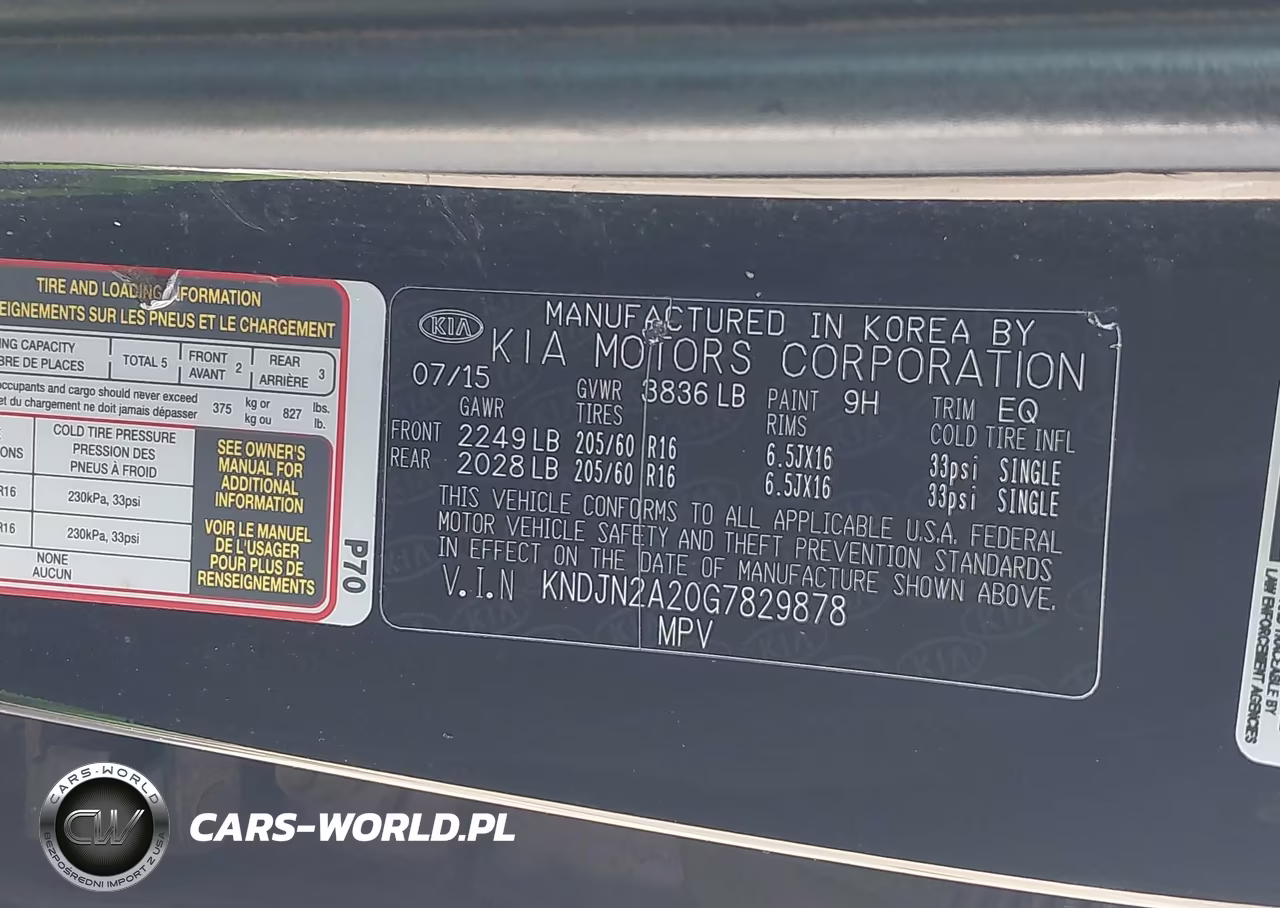 2016 Kia Soul VIN:KNDJN2A20G7829878 - 9