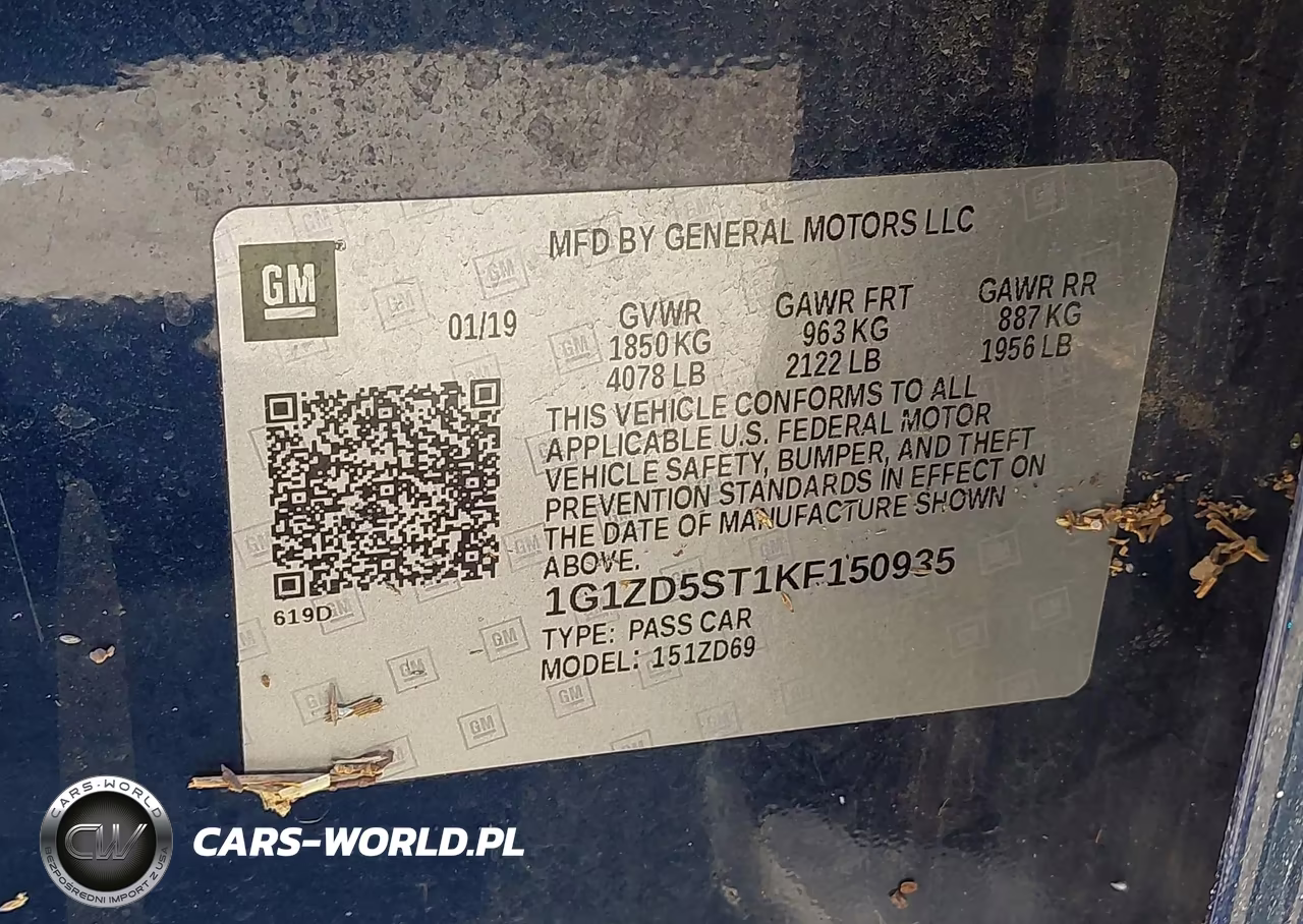 2019 Chevrolet Malibu Lt VIN:1G1ZD5ST1KF150935 - 9