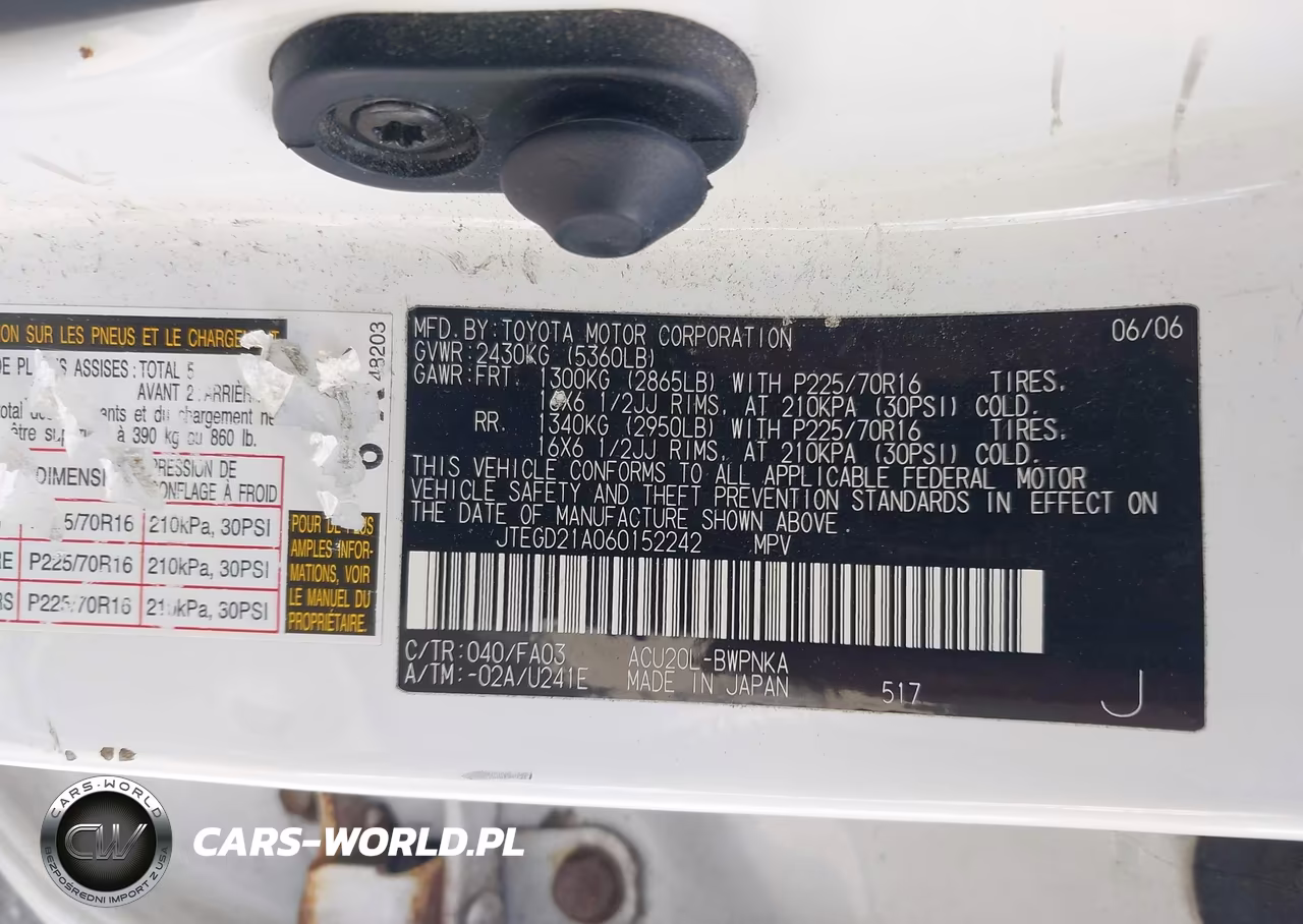 2006 Toyota Highlander VIN:JTEGD21A060152242 - 9