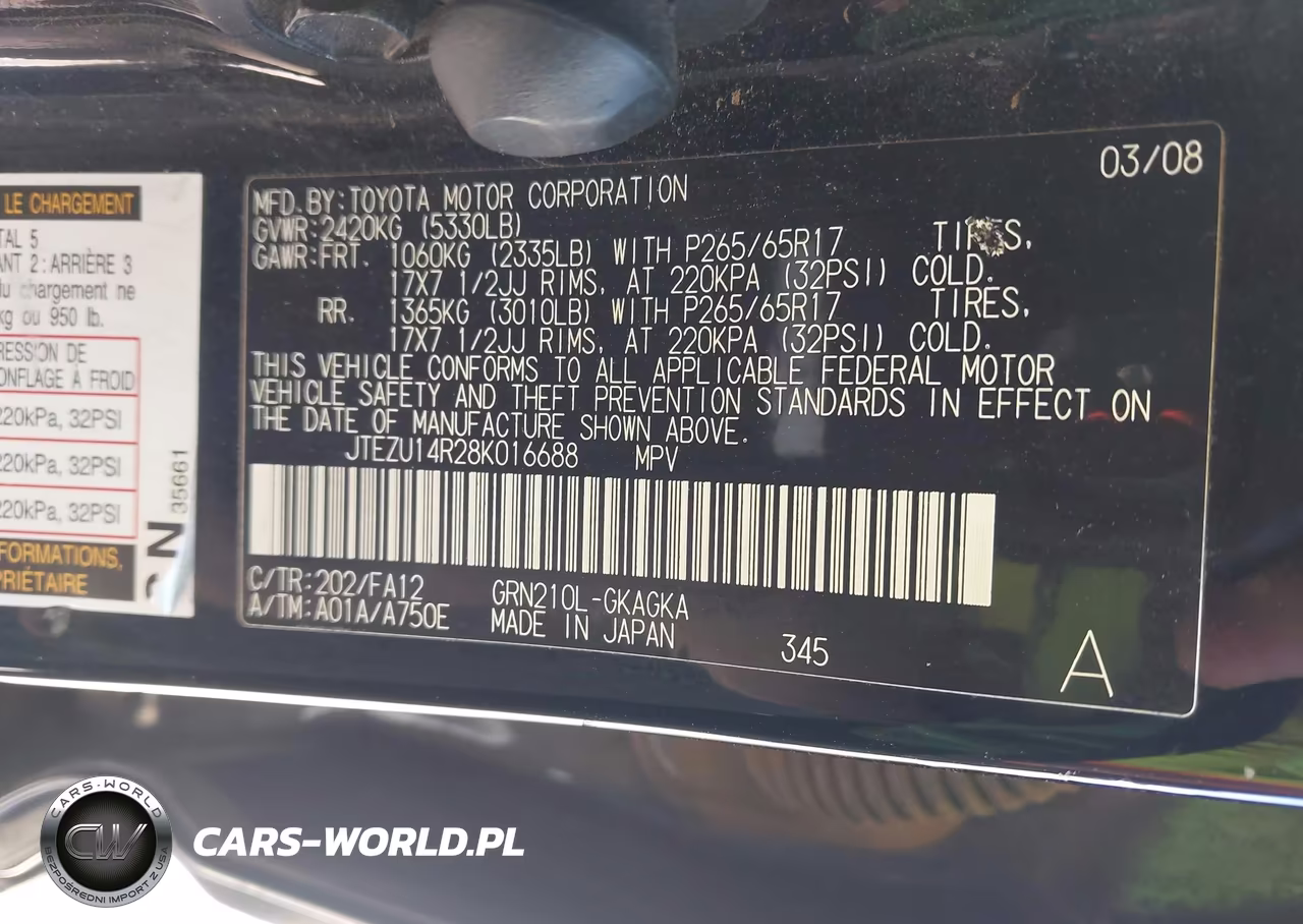 2008 Toyota 4Runner Sr5 V6 VIN:JTEZU14R28K016688 - 9