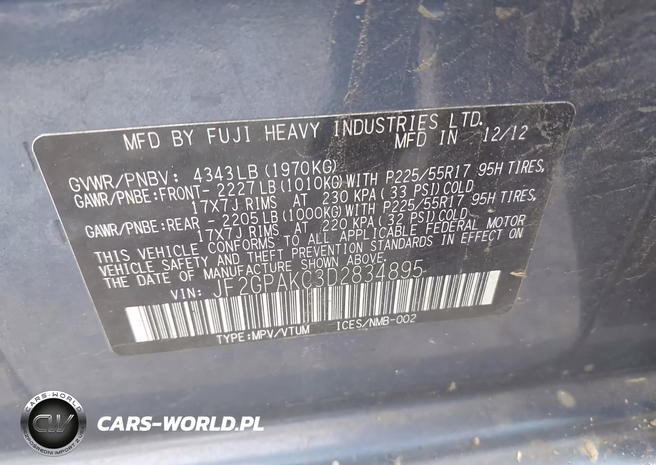 2013 Subaru Xv Crosstrek 2.0I Limited VIN:JF2GPAKC3D2834895 - 9