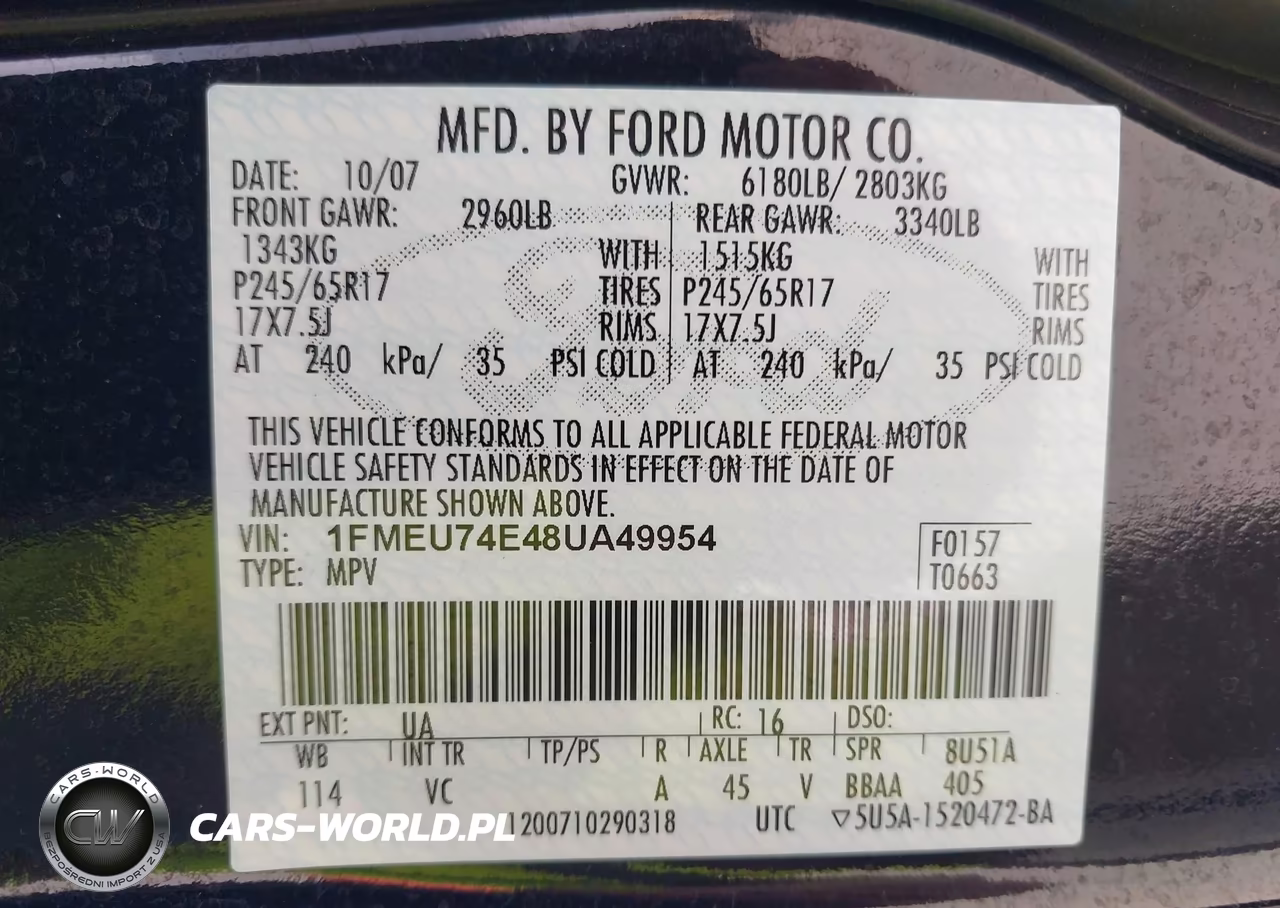 2008 Ford Explorer Eddie Bauer VIN:1FMEU74E48UA49954 - 9