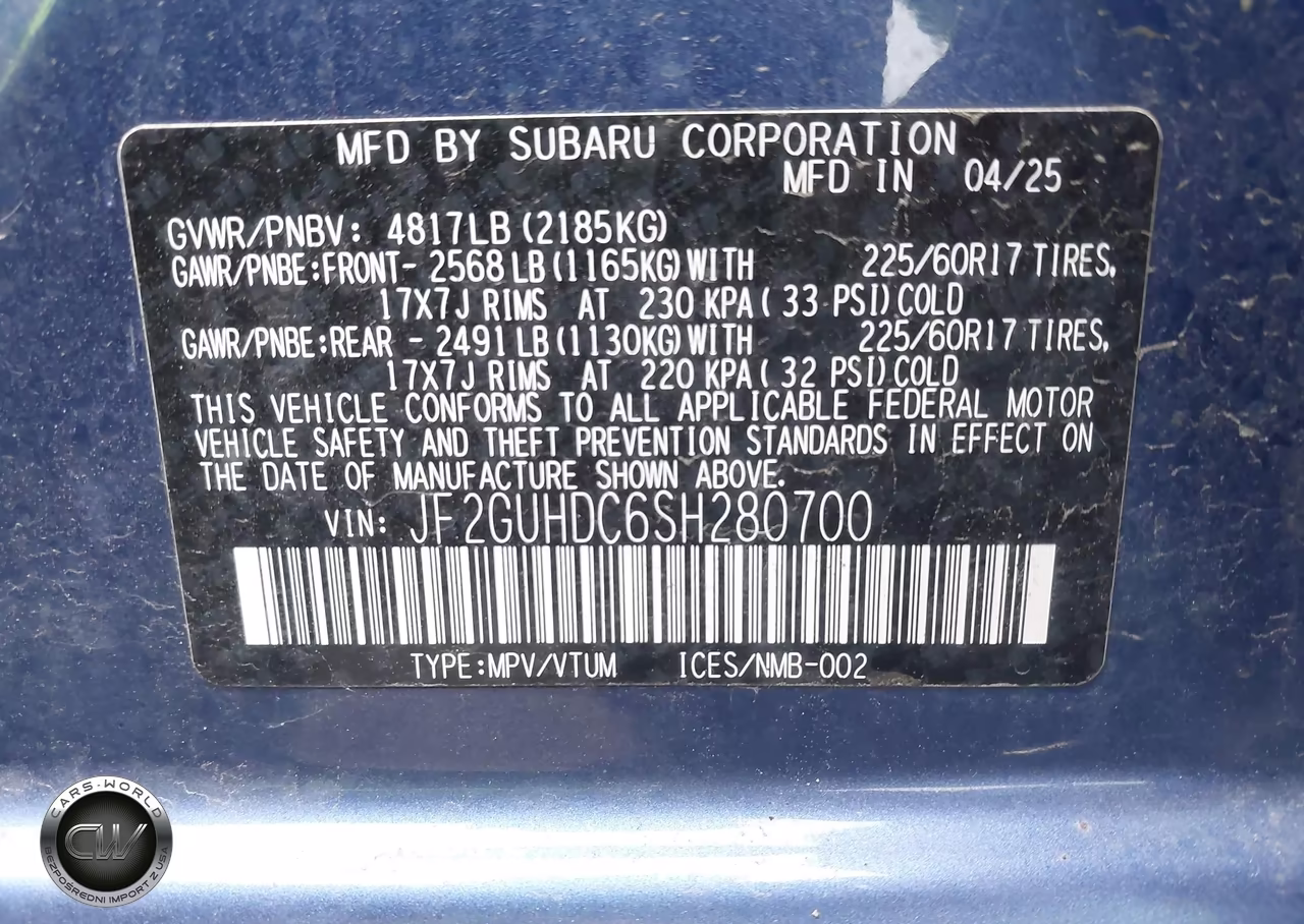 2025 Subaru Crosstrek Premium VIN:JF2GUHDC6SH280700 - 9