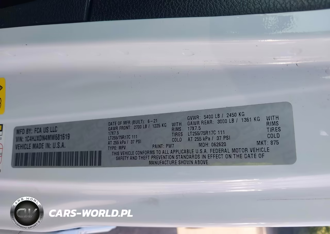 2021 Jeep Wrangler Unlimited Willys 4X4 VIN:1C4HJXDN4MW681619 - 9