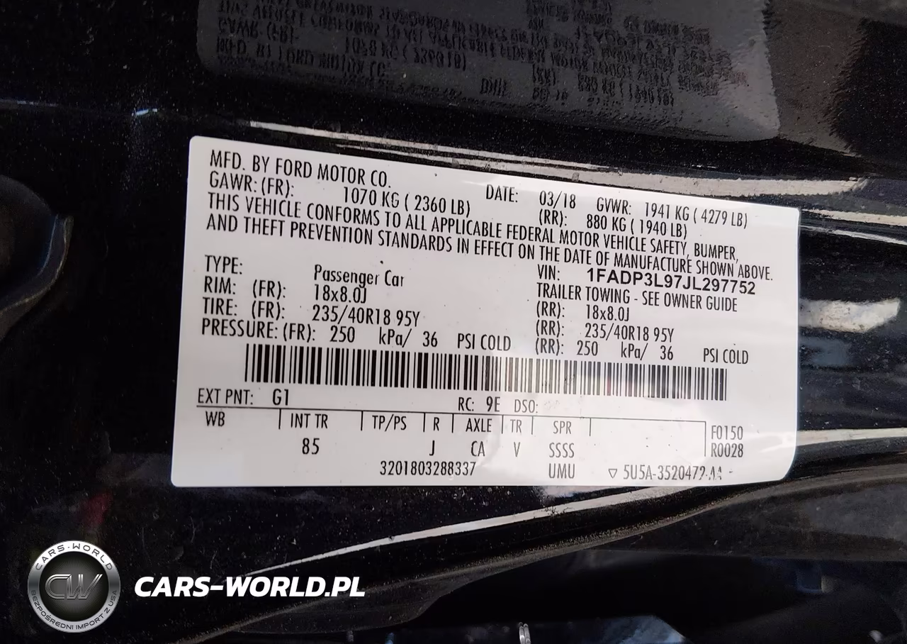 2018 Ford Focus St VIN:1FADP3L97JL297752 - 9